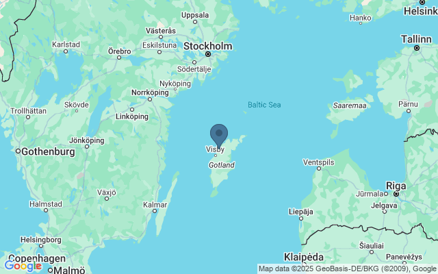 Kaart met locatie Lummelundagrottan